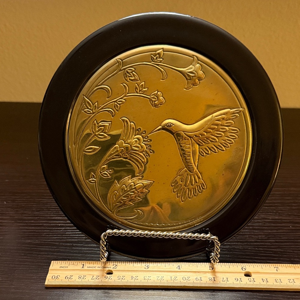 Gallery Originals Brass Hummingbird Trivet or Wall Plaque.